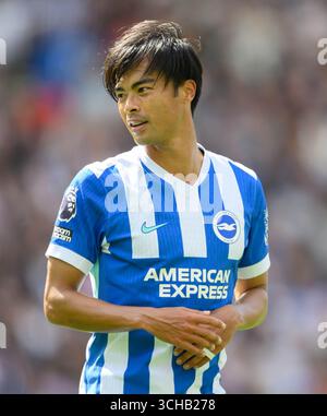 Brighton, Großbritannien. 31. August 2025. Brighton gegen Manchester City - Premier League - Amex Stadium. Brightons Kaoru Mitoma. Bildnachweis: Mark Pain/Alamy Live News Stockfoto