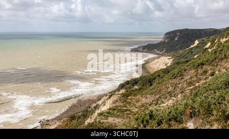Küstenlandschaft der Hastings Cliffs Stockfoto