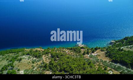 Paradies wie Küstenblick auf das Meer Stockfoto