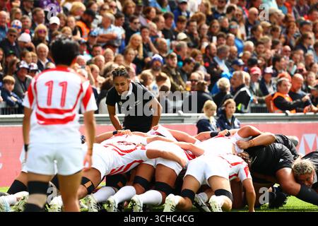 Exeter, Devon, Großbritannien. 31. August 2025. Damen Rugby World Cup Pool C: Neuseeland gegen Japan im Sandy Park, Exeter. Abbildung: scrum. Hinweis: Nidpor/Alamy Live News Stockfoto