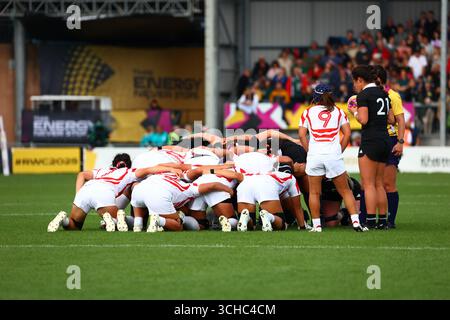 Exeter, Devon, Großbritannien. 31. August 2025. Damen Rugby World Cup Pool C: Neuseeland gegen Japan im Sandy Park, Exeter. Abbildung: scrum. Hinweis: Nidpor/Alamy Live News Stockfoto