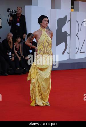 Venedig, Italien, 1. September 2025. Ankunft auf dem roten Teppich für die Galavorführung des Films The Smashing Machine beim 82. Internationalen Filmfestival von Venedig in Venedig, Italien. Quelle: Doreen Kennedy/Alamy Live News. Stockfoto