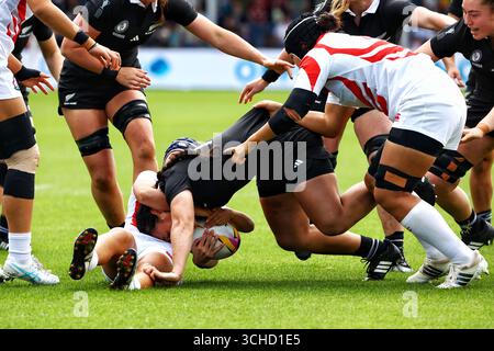 Exeter, Devon, Großbritannien. 31. August 2025. Damen Rugby World Cup Pool C: Neuseeland gegen Japan im Sandy Park, Exeter. Abbildung: Gefährliches Gerät. Hinweis: Nidpor/Alamy Live News Stockfoto
