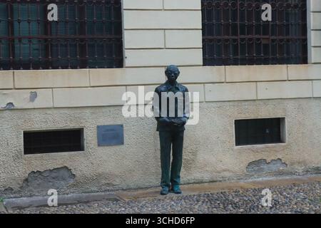 Mailand, Italien. September 2025. Mailand (Italien), 1. September 2025 - Statue/Nelson Mandela - Statue von Nelson Mandela in Mailand, vor dem Südafrikanischen Konsulat, am Montag, 1. September 2025 (Foto: Edson de Souza/Thenews2/ZUMAPRESS) (Credit Image: © Edson Teodoro de Souza/TheNEWS2 Via ZUMA Press Wire) NUR ZUR REDAKTIONELLEN VERWENDUNG! Nicht für kommerzielle ZWECKE! Stockfoto