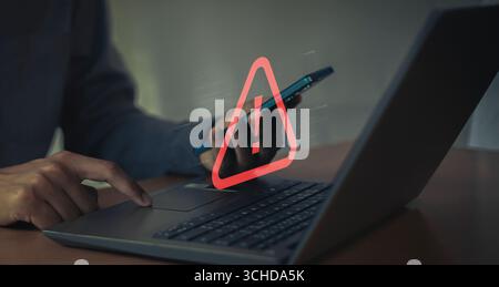 404 Fehlerwarnungen und Wartungsideen Stockfoto