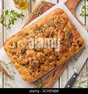 Focaccia Stockfoto