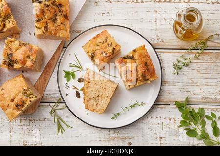 Focaccia Stockfoto