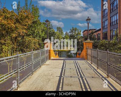 Architektur in der Stadt Lodz, Zentralpolen. Stockfoto