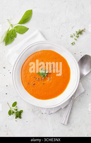 Tomatensuppe Stockfoto