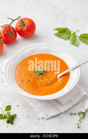 Tomatensuppe Stockfoto