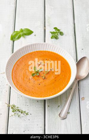 Tomatensuppe Stockfoto