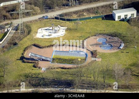 Luftaufnahme, Strandhaus Salitos Beach Hengsteysee Beach Club am Südufer von Hengstey, Herdecke, Ruhrgebiet, Nordrhein-Westfalen, Deutschland Stockfoto