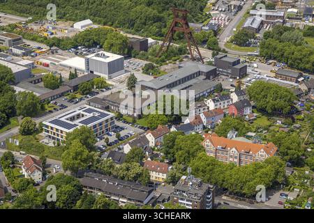 Luftaufnahme, ehemalige Zeche Pluto 2/3/7 mit Windeturm, Wanne, Herne, Ruhrgebiet, Nordrhein-Westfalen, Deutschland, Mine, DE, Europa, Luftaufnahme, Stockfoto