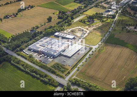 Luftaufnahme, Baustelle Handelshof Hamm Großhandelsmarkt Roemerstraße, Baustelle Bockum-Hoevel, Hamm, Ruhrgebiet, Nord-Rhi Stockfoto