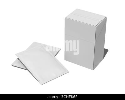 Mockup Für Kaffeetropfverpackungen Stockfoto