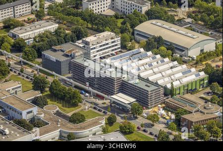 Luftaufnahme, Technologiezentrum und TU Dortmund Universität, Oespel, Dortmund, Ruhrgebiet, Nordrhein-Westfalen, Deutschland Stockfoto