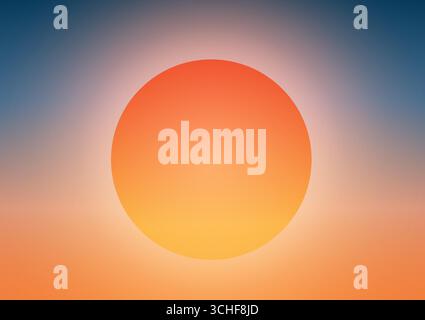 Sonntags Sonnenaufgang. Sonnenuntergang. Hintergrund bei Sonnenuntergang oder Sonnenaufgang. Vektorabbildung Stock Vektor