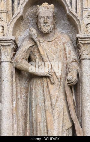 Le roi Philippe II de France (1165-1223). Cathédrale Notre-Dame d'Amiens. Kathedrale Notre-Dame d'Amiens. Amiens. Somme. Frankreich. Europa. Stockfoto