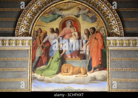 Le Tableau de Victor Orsel (1795-1850). "Lyon sauvée du choléra". Crypte. Basilique Notre-Dame de Fourvière. Lyon. / Tisch Orsel Victor (1795-1850). ' Stockfoto