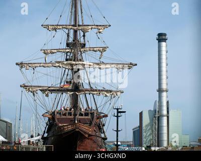 Galeon Andalucia besucht Shoreham Port, England Stockfoto