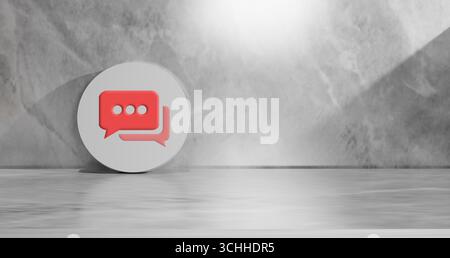 3D-Rendering einer Person, die ein Tablet für die Interaktion mit KI-Chatbot und futuristischer Oberfläche verwendet. Generative KI, Automatisierung, Datenanalyse, maschinelles Lernen, an Stockfoto