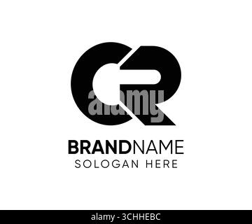 CR-Logo- und Symboldesign – kreative Vektorvorlage Stock Vektor