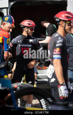 Suffolk, Großbritannien. September 2025. Julian Alaphilppe Tudor Pro Cycling Team Credit: Gue Studios/Alamy Live News Stockfoto
