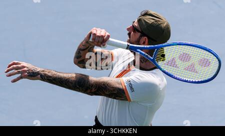 Queens, Usa. September 2025. Queens, New York City. 2. September 2025: Die Doppel-Paarung von Heath Davidson (aus) und Robert Shaw (CAN) bei den US Open 2025. Quelle: Corleve/Alamy Live News Stockfoto