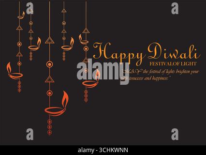 Grußkarte für das Diwali-Festival Stock Vektor
