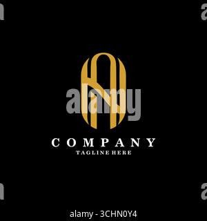 Kreatives Logo-Design mit A- und N-Buchstaben. Ursprüngliche Vektorvorlage. Stock Vektor