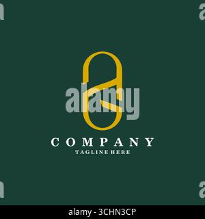 Modernes Design des Creative AG-Logos. Icon Initial Based Monogramm und Buchstaben im Luxusvektor Stock Vektor