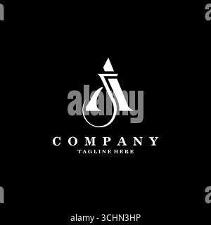 AJ weißer Buchstabe mit Mediensymbol. AJ Letter Logo Design . AJ-Monogramm-Logo mit Anfangsbuchstabe. AJ-Logo Stock Vektor