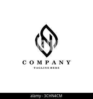 Anfangsbuchstabe NS Logo oder SN Monogramm Logo Design Vektor Stock Vektor
