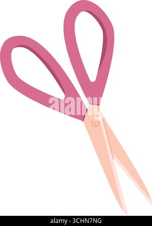 Pinke Schere Für Handgefertigtes Handwerk Stock Vektor