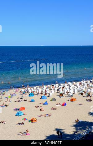 Strand im Seebad und Kurort Binz, Insel Rügen, Mecklenburg-Vorpommern Stockfoto