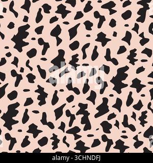 Abstraktes Leopardenmuster, Nahtloses Minimalistisches Tiermuster Stock Vektor
