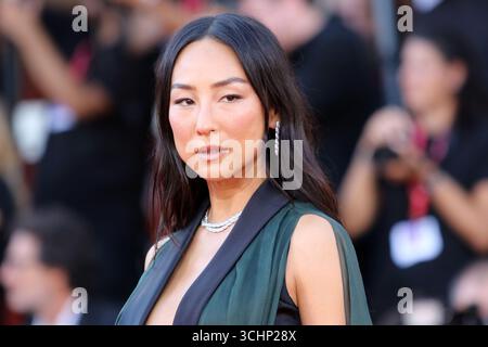 Europa, Italien, Lido di Venezia, 2. September 2025: Greta Lee besucht einen roten Teppich für den Film „A House of Dynamite“ während des 82. Internationalen Filmfestivals von Venedig am 2. September 2025 in Venedig. Foto Ottavia Da Re/Sintesi/Alamy Live News Stockfoto