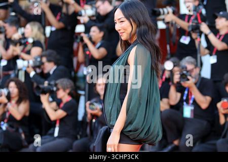 Europa, Italien, Lido di Venezia, 2. September 2025: Greta Lee besucht einen roten Teppich für den Film „A House of Dynamite“ während des 82. Internationalen Filmfestivals von Venedig am 2. September 2025 in Venedig. Foto Ottavia Da Re/Sintesi/Alamy Live News Stockfoto