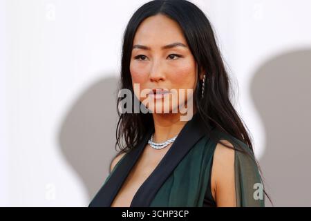 Europa, Italien, Lido di Venezia, 2. September 2025: Greta Lee besucht einen roten Teppich für den Film „A House of Dynamite“ während des 82. Internationalen Filmfestivals von Venedig am 2. September 2025 in Venedig. Foto Ottavia Da Re/Sintesi/Alamy Live News Stockfoto