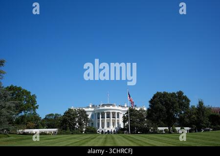 Washington, Usa. September 2025. Illustration des Weißen Hauses in Washington, 3. September 2025. Foto: Yuri Gripas/ABACAPRESS.COM Credit: Abaca Press/Alamy Live News Stockfoto