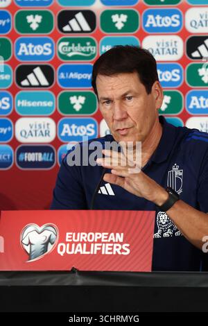 Vaduz, Liechtenstein. September 2025. Der belgische Cheftrainer Rudi Garcia wurde während einer Pressekonferenz der belgischen Fußballnationalmannschaft Rote Teufel am Mittwoch, den 3. September 2025, in Vaduz, Liechtenstein, vorgestellt. Das Team bereitet sich auf die WM-Qualifikation morgen gegen Liechtenstein vor. BELGA FOTO BRUNO FAHY Credit: Belga News Agency/Alamy Live News Stockfoto