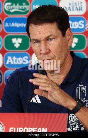 Vaduz, Liechtenstein. September 2025. Der belgische Cheftrainer Rudi Garcia wurde während einer Pressekonferenz der belgischen Fußballnationalmannschaft Rote Teufel am Mittwoch, den 3. September 2025, in Vaduz, Liechtenstein, vorgestellt. Das Team bereitet sich auf die WM-Qualifikation morgen gegen Liechtenstein vor. BELGA FOTO BRUNO FAHY Credit: Belga News Agency/Alamy Live News Stockfoto