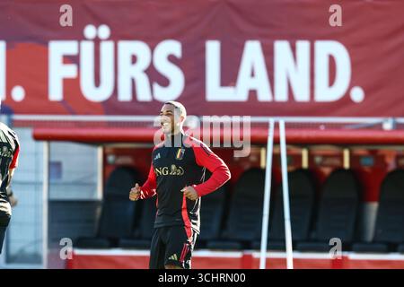 Vaduz, Liechtenstein. September 2025. Der belgische Youri Tielemans wurde am Mittwoch, den 3. September 2025, während eines Trainings der belgischen Fußballnationalmannschaft Rote Teufel in Vaduz, Liechtenstein, gezeigt. Das Team bereitet sich auf die WM-Qualifikation morgen gegen Liechtenstein vor. BELGA FOTO BRUNO FAHY Credit: Belga News Agency/Alamy Live News Stockfoto