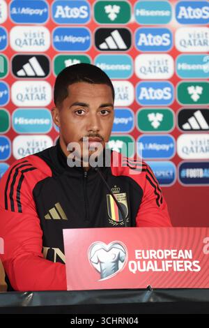 Vaduz, Liechtenstein. September 2025. Der belgische Youri Tielemans wurde auf einer Pressekonferenz der belgischen Fußballnationalmannschaft Rote Teufel am Mittwoch, den 3. September 2025, in Vaduz, Liechtenstein, dargestellt. Das Team bereitet sich auf die WM-Qualifikation morgen gegen Liechtenstein vor. BELGA FOTO BRUNO FAHY Credit: Belga News Agency/Alamy Live News Stockfoto