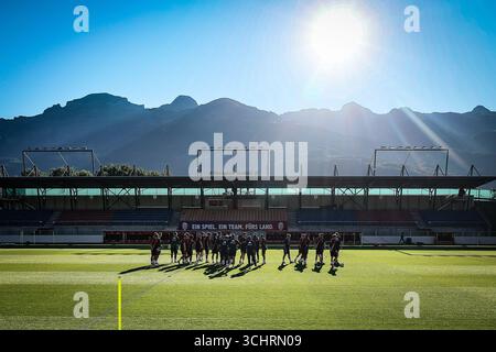 Vaduz, Liechtenstein. September 2025. Die Red Devils wurden während eines Trainings der belgischen Fußballnationalmannschaft Red Devils in Vaduz, Liechtenstein, am Mittwoch, den 03. September 2025, dargestellt. Das Team bereitet sich auf die WM-Qualifikation morgen gegen Liechtenstein vor. BELGA FOTO BRUNO FAHY Credit: Belga News Agency/Alamy Live News Stockfoto