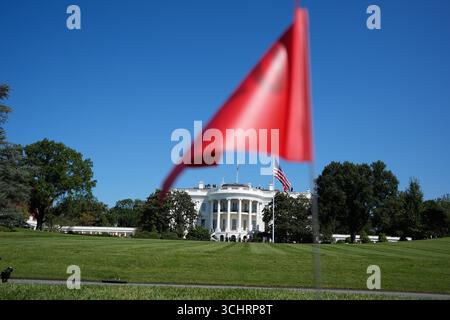 Washington, Vereinigte Staaten Von Amerika. September 2025. Illustration des Weißen Hauses in Washington, 3. September 2025. Foto: Yuri Gripas/Pool/SIPA USA Credit: SIPA USA/Alamy Live News Stockfoto