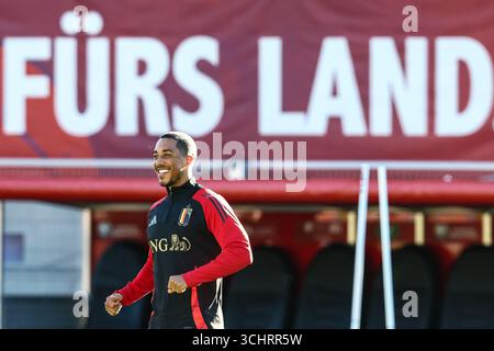 Vaduz, Liechtenstein. September 2025. Der belgische Youri Tielemans wurde am Mittwoch, den 3. September 2025, während eines Trainings der belgischen Fußballnationalmannschaft Rote Teufel in Vaduz, Liechtenstein, gezeigt. Das Team bereitet sich auf die WM-Qualifikation morgen gegen Liechtenstein vor. BELGA FOTO BRUNO FAHY Credit: Belga News Agency/Alamy Live News Stockfoto
