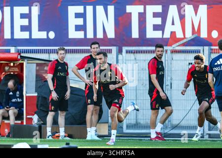 Vaduz, Liechtenstein. September 2025. Der belgische Charles Vanhoutte wurde am Mittwoch, den 3. September 2025, während eines Trainings der belgischen Fußballnationalmannschaft Red Devils in Vaduz, Liechtenstein, gezeigt. Das Team bereitet sich auf die WM-Qualifikation morgen gegen Liechtenstein vor. BELGA FOTO BRUNO FAHY Credit: Belga News Agency/Alamy Live News Stockfoto