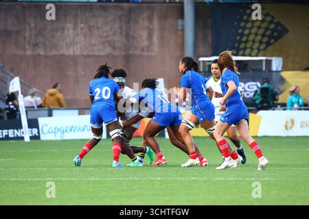 Exeter, Devon, Großbritannien. 31. August 2025. Damen Rugby World Cup Pool D: Frankreich gegen Brasilien im Sandy Park, Exeter. Im Bild:,Patch-Aktion. Hinweis: Nidpor/Alamy Live News Stockfoto