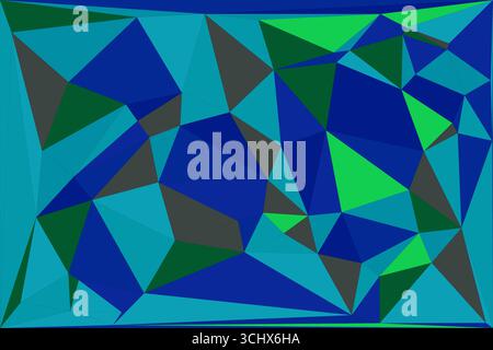 Polygonales Mosaik mit abstraktem geometrischem Hintergrund in Farbverlaufsfarbe. Design mit niedrigem Poly-Hintergrund. Technologie mit niedrigem Poly-Hintergrund. Stock Vektor